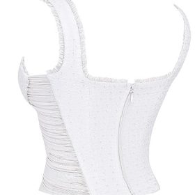 Catalina White Broderie Anglais Corset - Image 3