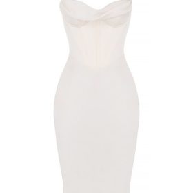 Myrna Ivory Corset Slip Dress - Image 2