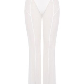 Avalon White Mesh High Waist Trousers - Image 2