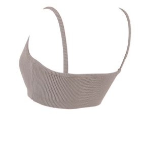 Mischa Taupe Ribbed Knit Bralette - Image 3