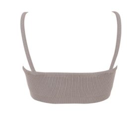 Mischa Taupe Ribbed Knit Bralette - Image 4