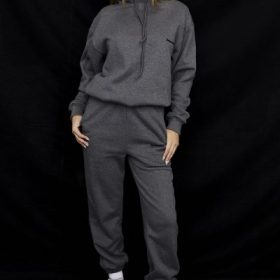 Sky Dark Grey Fleece Back Jogging Trousers - Image 5