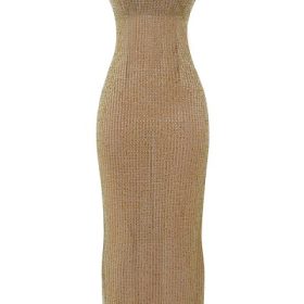 Alondra Cafe Au Lait Beaded Maxi Dress - Limited Edition - Image 2