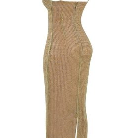 Alondra Cafe Au Lait Beaded Maxi Dress - Limited Edition - Image 3