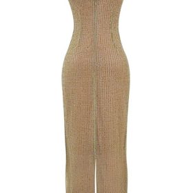 Alondra Cafe Au Lait Beaded Maxi Dress - Limited Edition - Image 4
