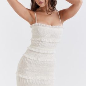 Solana Ivory Sequin Pleat Maxi Dress - Image 10