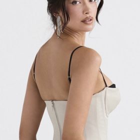 Luette Beige Satin Underwired Corset