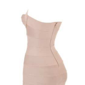 Maliha Latte Bandage Mini Dress - Image 3