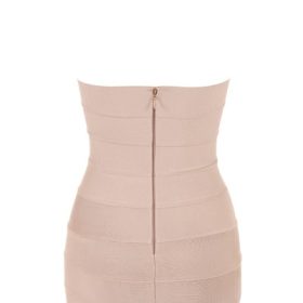 Maliha Latte Bandage Mini Dress - Image 4