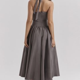 Coquette Smoke Halter Midi Dress