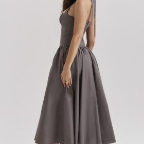 Coquette Smoke Halter Midi Dress - Image 13