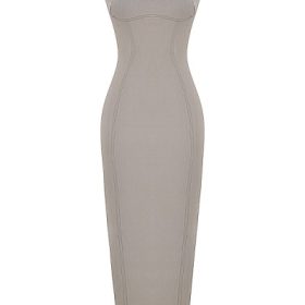Rea Smoke Bodycon Maxi Dress - Image 2