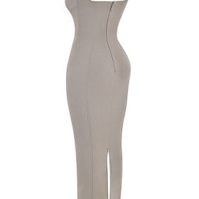 Rea Smoke Bodycon Maxi Dress - Image 3