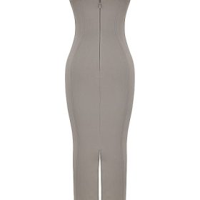 Rea Smoke Bodycon Maxi Dress - Image 4