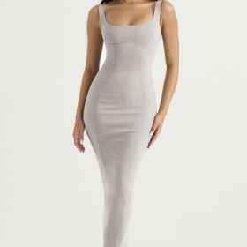 Rea Smoke Bodycon Maxi Dress - Image 5
