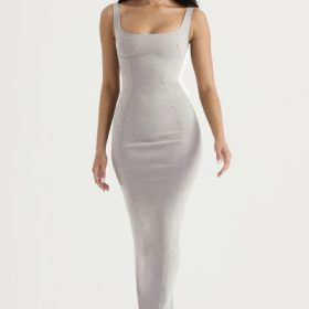 Rea Smoke Bodycon Maxi Dress - Image 7