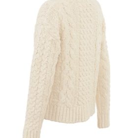 Jasper Cream Chunky Cable Knit Sweater - Image 3
