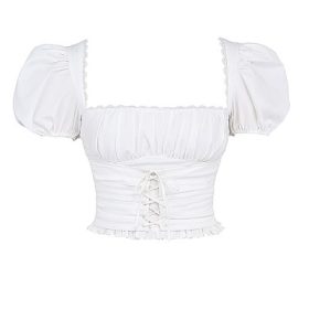 Samaya White Gathered Top - Image 2