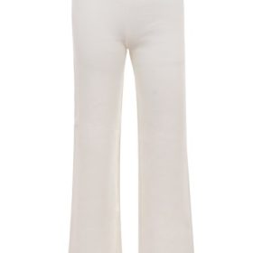 Vanna Off White Cotton Knitted Trousers - Image 2
