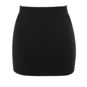 Avril Black Cashmere Mini Skirt - Image 4