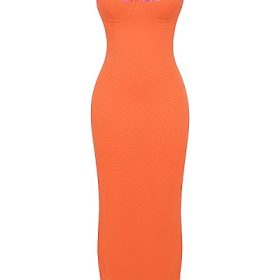 Aiza Flame Orange Maxi Dress - Image 2