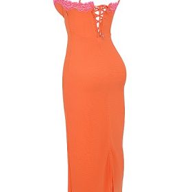 Aiza Flame Orange Maxi Dress - Image 3