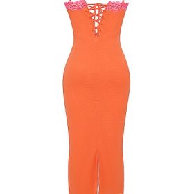 Aiza Flame Orange Maxi Dress - Image 4
