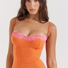 Aiza Flame Orange Maxi Dress - Image 9