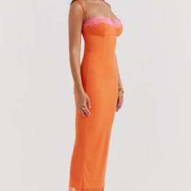 Aiza Flame Orange Maxi Dress - Image 10