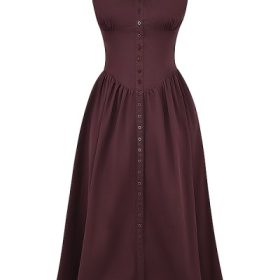 Tatiana Rich Brown Midi Sundress - Image 2