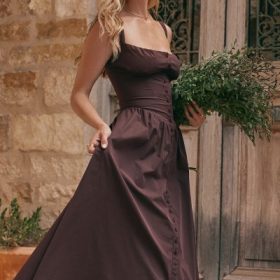 Tatiana Rich Brown Midi Sundress - Image 6