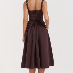 Tatiana Rich Brown Midi Sundress - Image 16