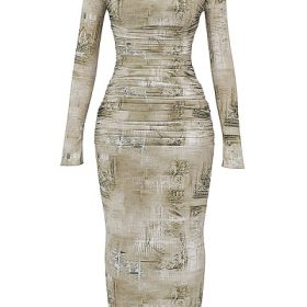 Lanetta Pale Sage Print Maxi Dress - Image 2
