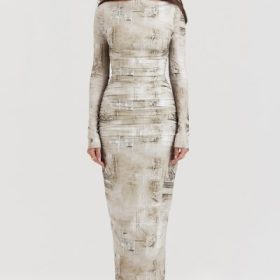 Lanetta Pale Sage Print Maxi Dress - Image 7