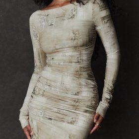 Lanetta Pale Sage Print Maxi Dress - Image 12