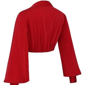 Laraine Cherry Silk Blouson Top - Image 3