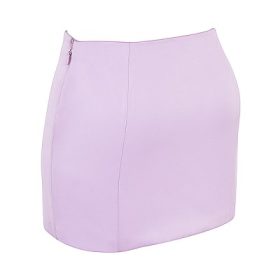 Elodie Orchid Satin Mini Skirt - Image 3