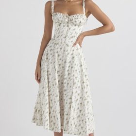 Carmen Garden Print Bustier Sundress - Image 7