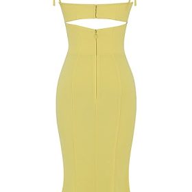 Soren Buttercup Cutout Midi Dress - Image 4