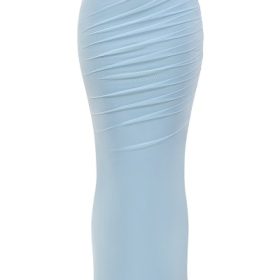 Cassidy Bluebell Fluted Hem Maxi Skirt - Image 2