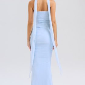 Cassidy Bluebell Fluted Hem Maxi Skirt - Image 11