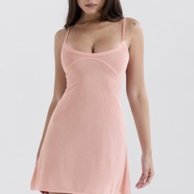 Lorenza Primrose Sheer Knit Mini Dress - Image 5