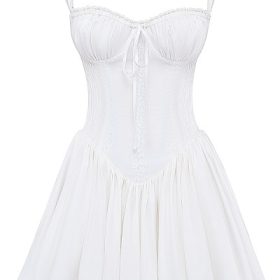 Pietra White Corset Mini Dress - Image 2