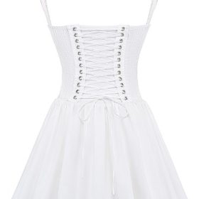 Pietra White Corset Mini Dress - Image 4