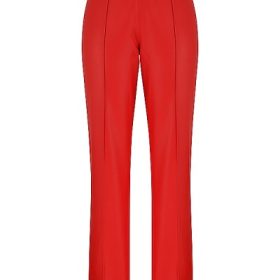 Elenaora Scarlet Vegan Leather Trousers - Image 2