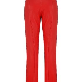 Elenaora Scarlet Vegan Leather Trousers - Image 4