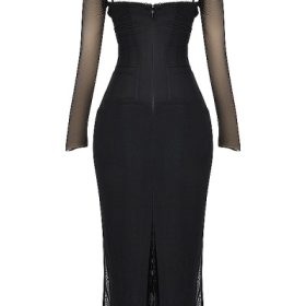 Katarina Black Maxi Dress - Image 4