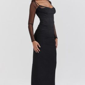 Katarina Black Maxi Dress - Image 10