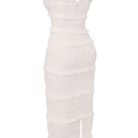 Solana Ivory Sequin Pleat Maxi Dress - Image 3