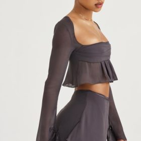 Clarice Shadow Floaty Layered Mini Skirt - Image 11